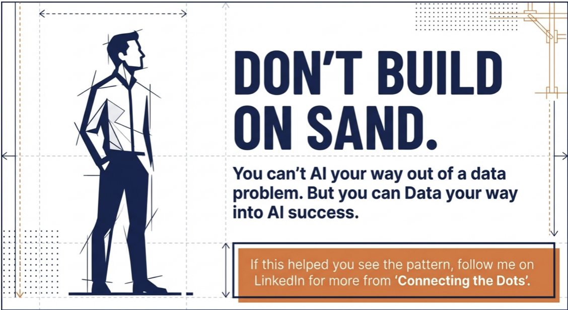 Don't build on sand. You can't AI your way out of a data problem. But you can Data your way into AI success.